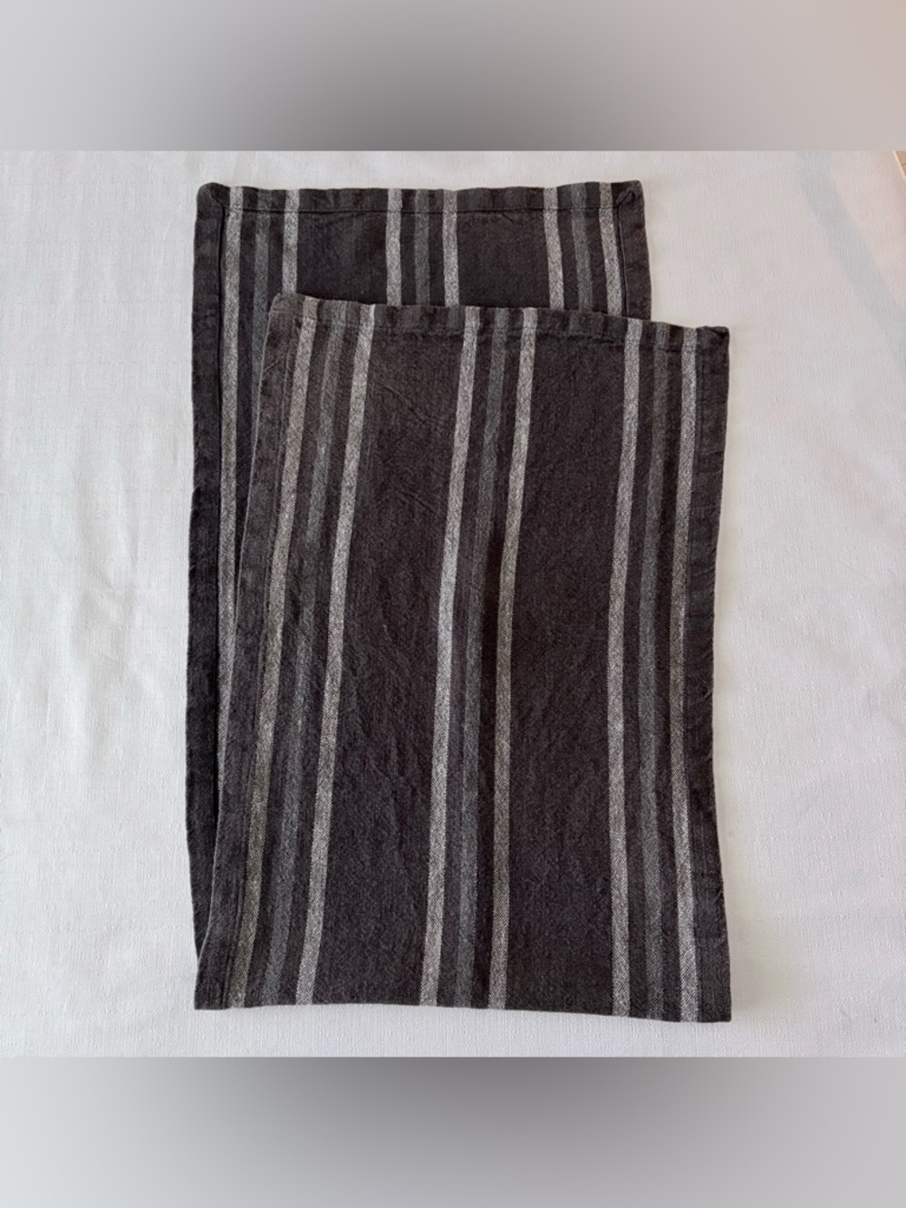 Organic Linen Table Runner Rustic Neutral‎ French Country